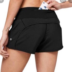 Lululemon Speed shorts, size 8, Black